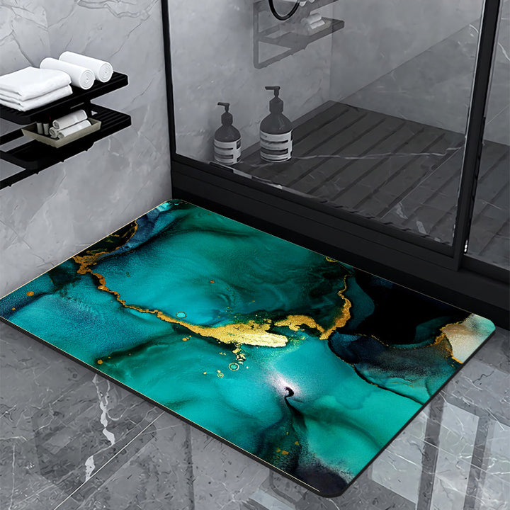 Luxury Marble-Effect Bath Mat
