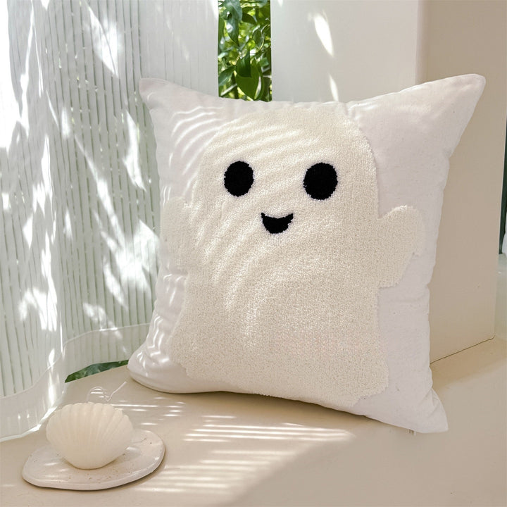 Playful Pumpkin-Themed Throw Pillow