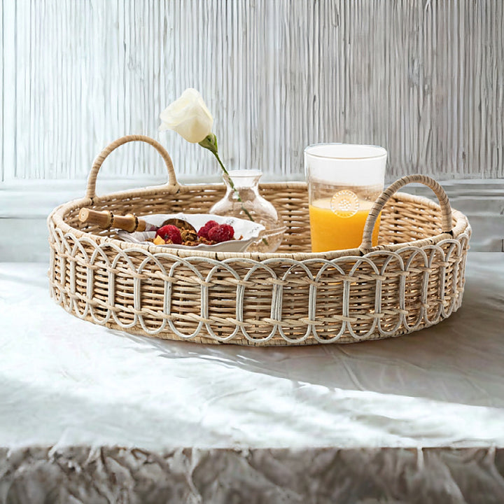 Elegant braided serving basket