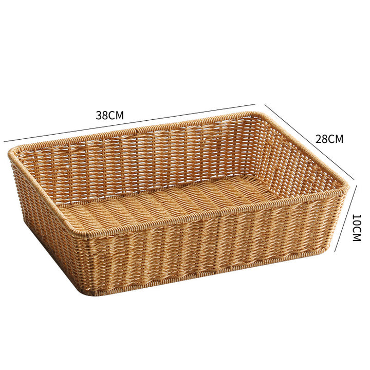 Decorative Woven Rectangular Storage Basket