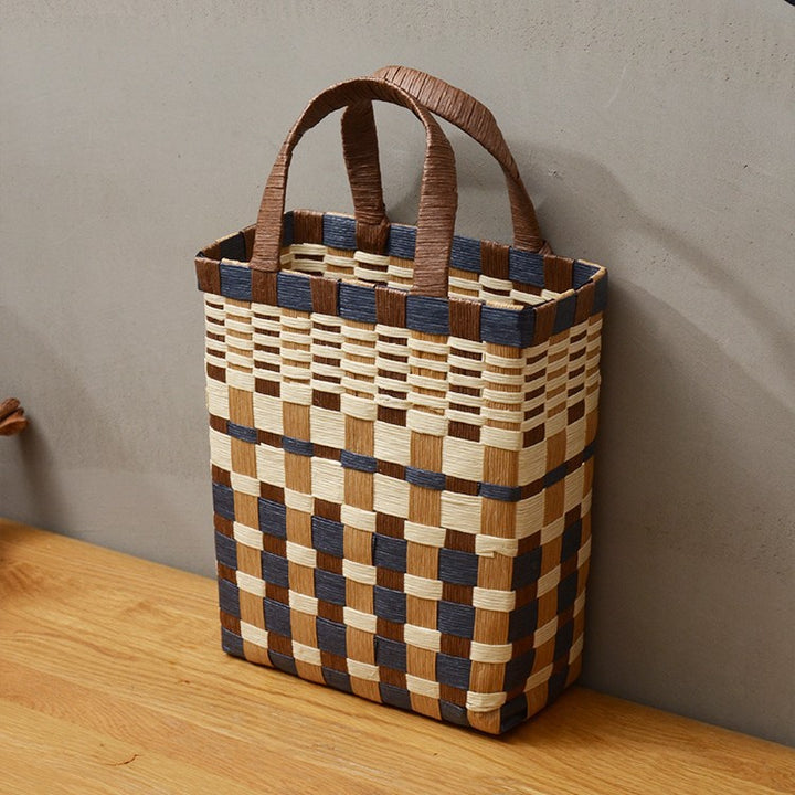 Handwoven shopping basket
