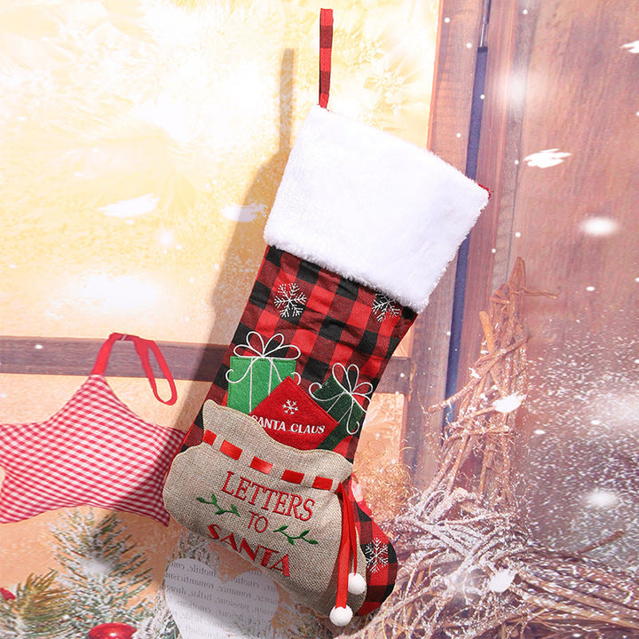 Festive Christmas stocking with classic motifs