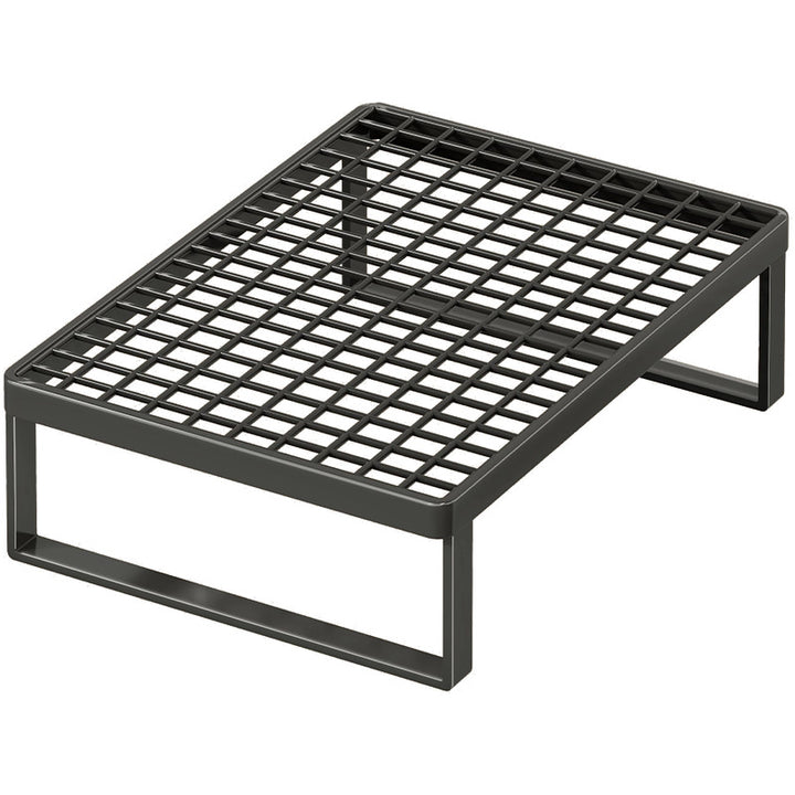 Elevated Stove Shelf Rack with Grid Top and Heat-Resistant Metal Frame