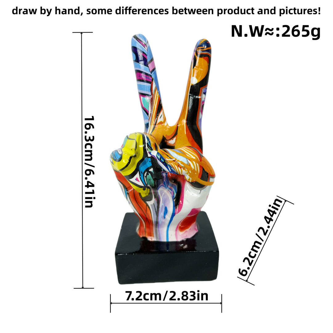 Stylish hand sculptures with colorful design