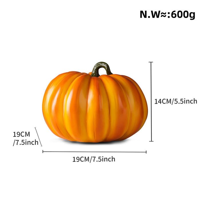 Decorative pumpkin figure as autumn probe