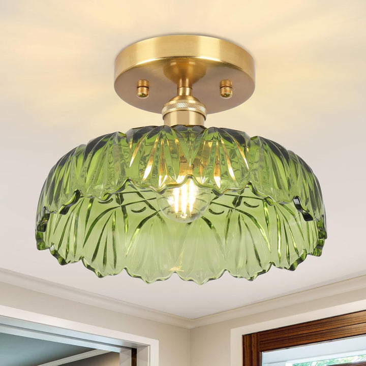 Elegant glass dome ceiling lamp