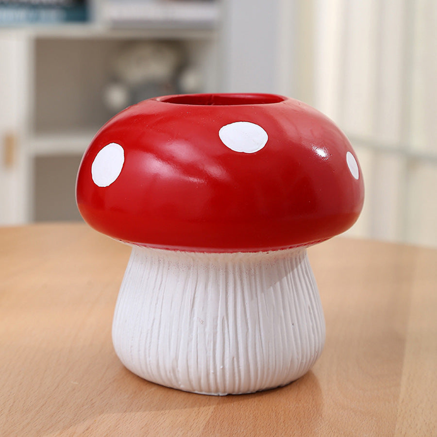 Whimsical Mushroom-Shaped Ceramic Planter