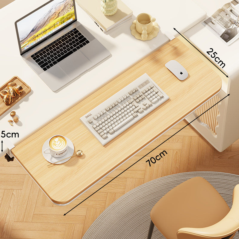 Clamp-On Adjustable Under-Desk Extension Work Surface