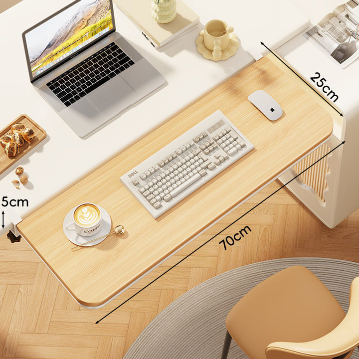 Clamp-On Adjustable Under-Desk Extension Work Surface