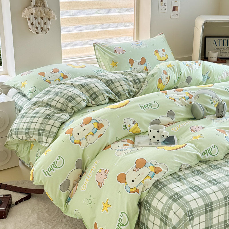 Playful Cartoon-Themed Duvet Cover Set