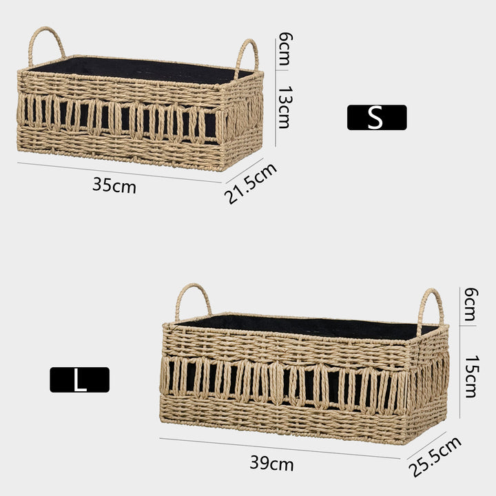 Versatile storage basket made of natural material