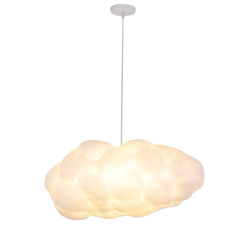 Cloud-shaped ambient pendant light with adjustable cable and E27 socket