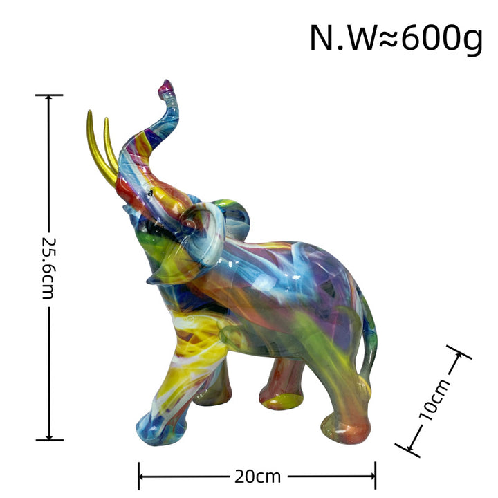 Artfully designed elephant figure