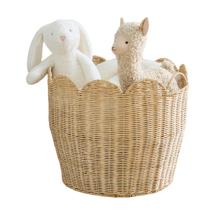 Stylish laundry basket with wave edge