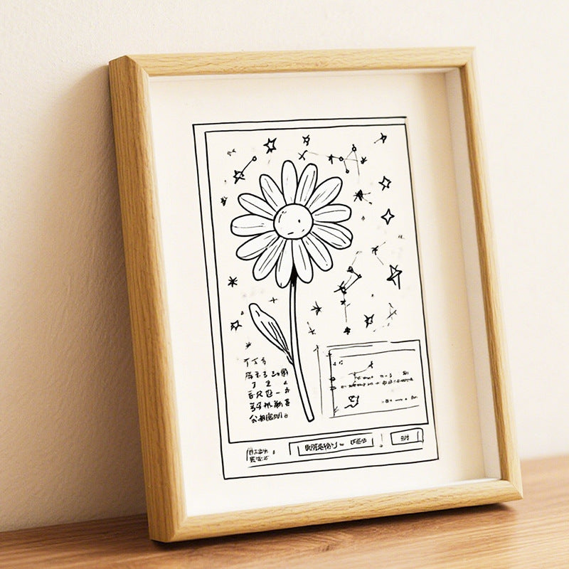 Whimsical Floral Illustration Frame