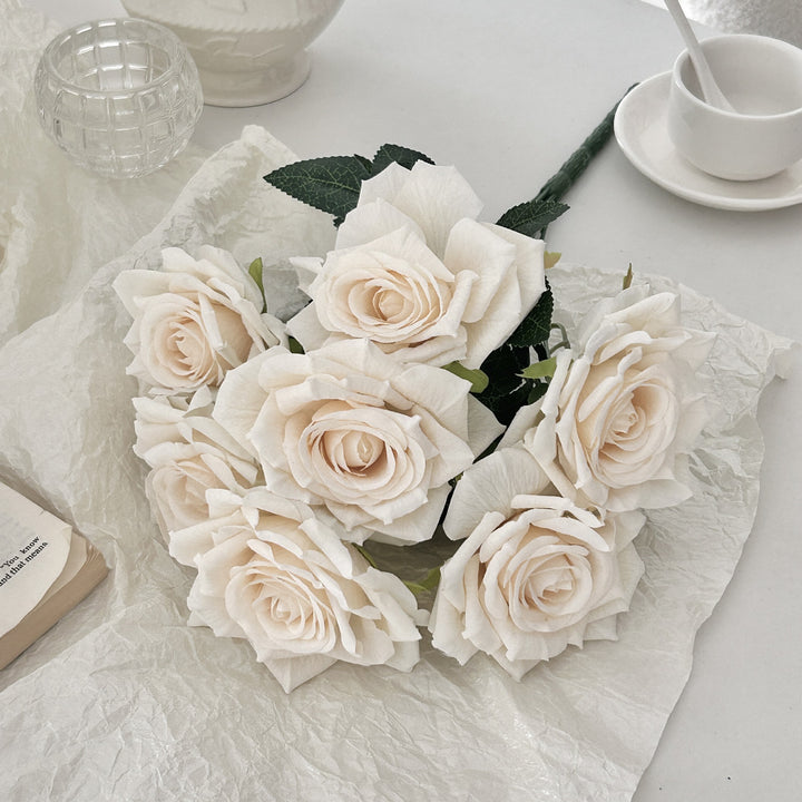 Realistic Faux Floral Rose Bouquet