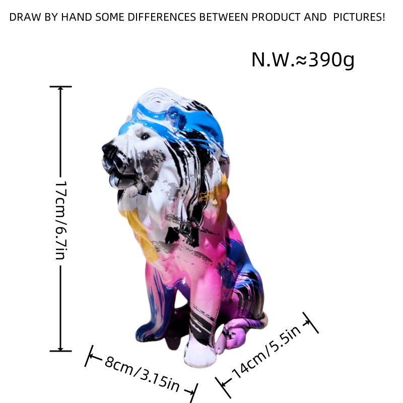 Colorful Lion Sculpture