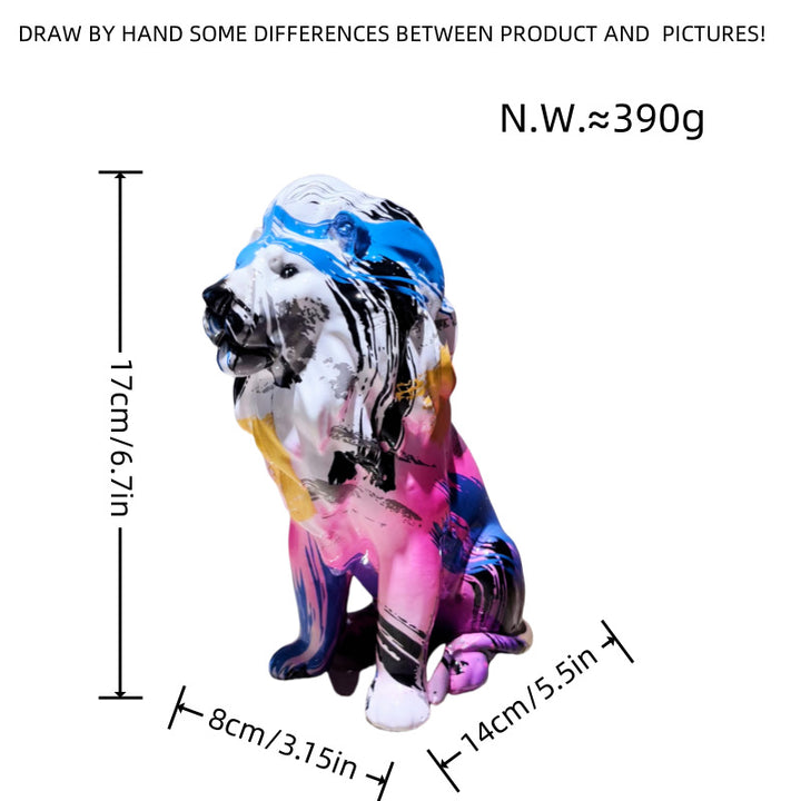 Colorful Lion Sculpture