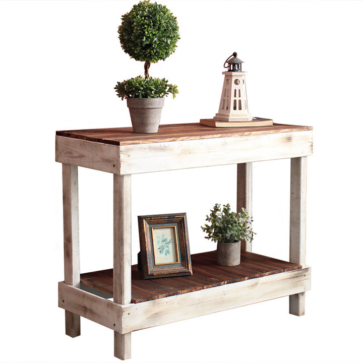 Handmade side table made of solid wood