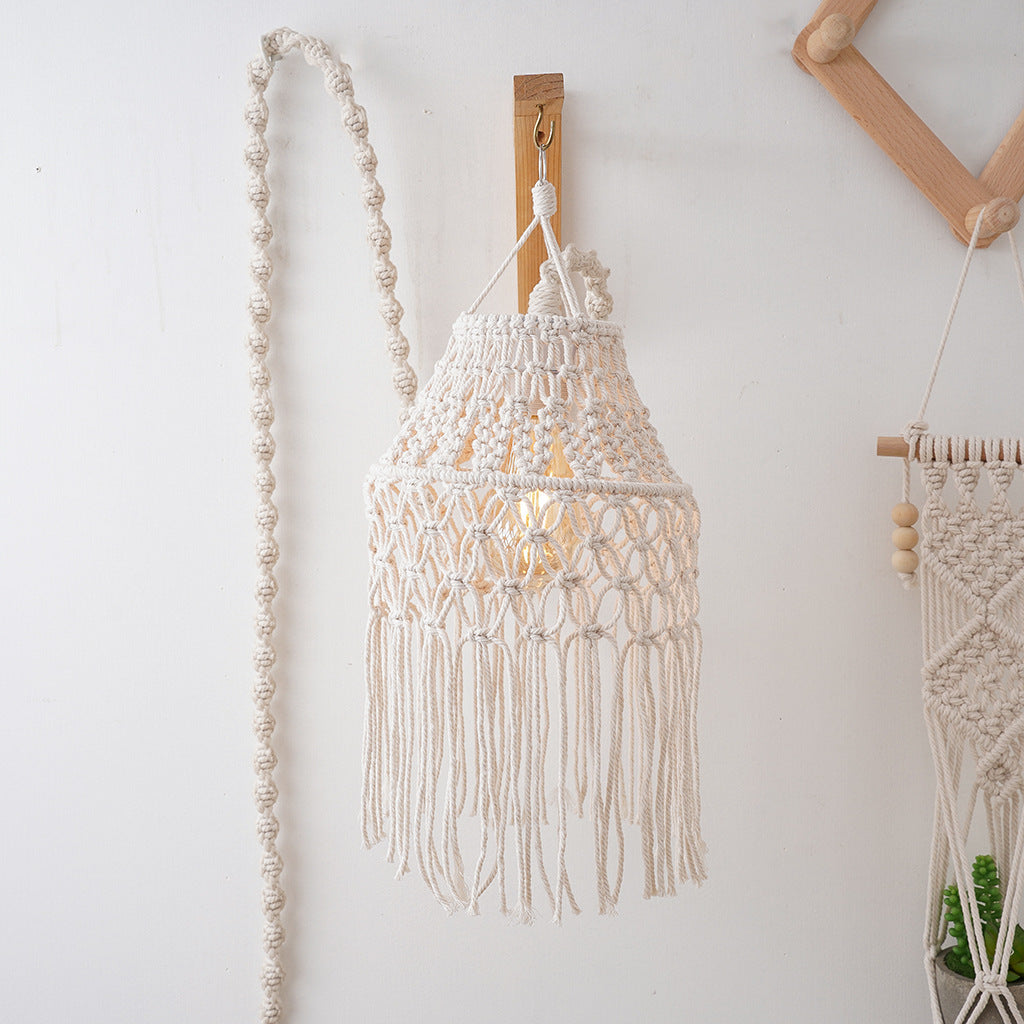 Macramé Bohemian Hanging Pendant Light Shade