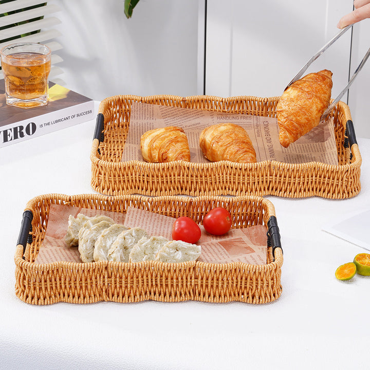 Woven Decorative Serving Tray