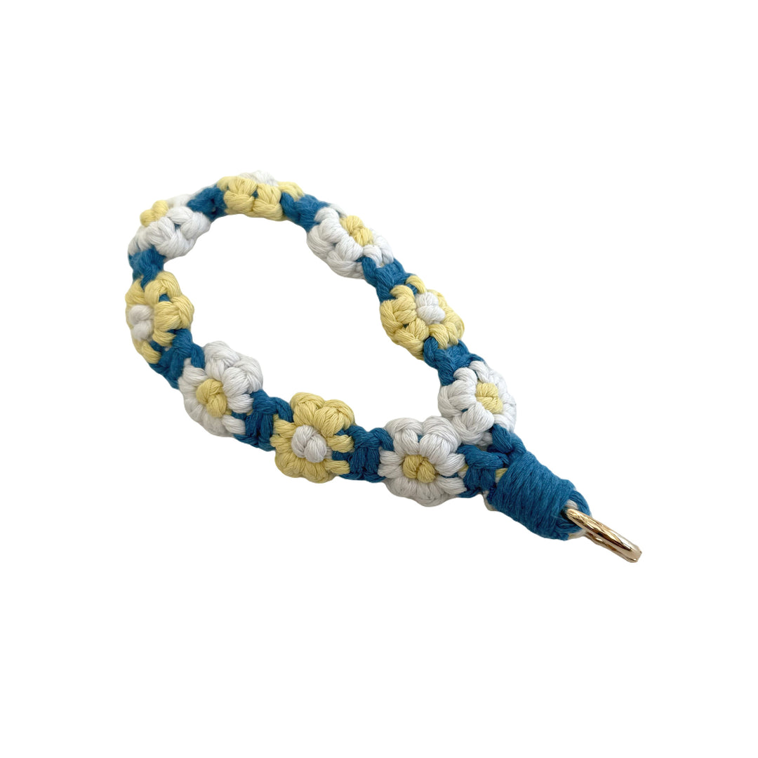 Floral Macrame Keychain Holder