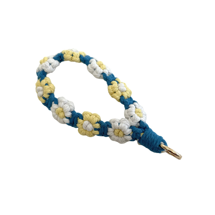 Floral Macrame Keychain Holder
