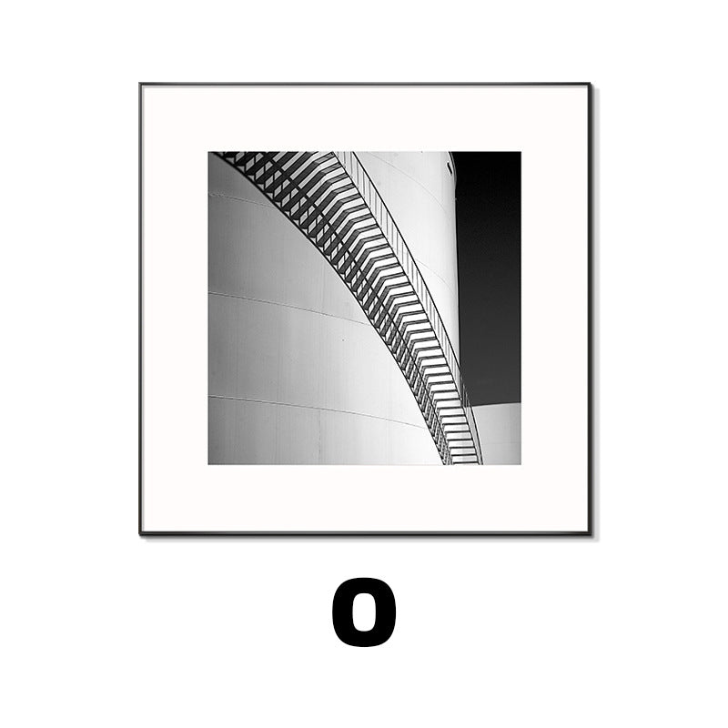 Framed Black and White Architectural Artwork