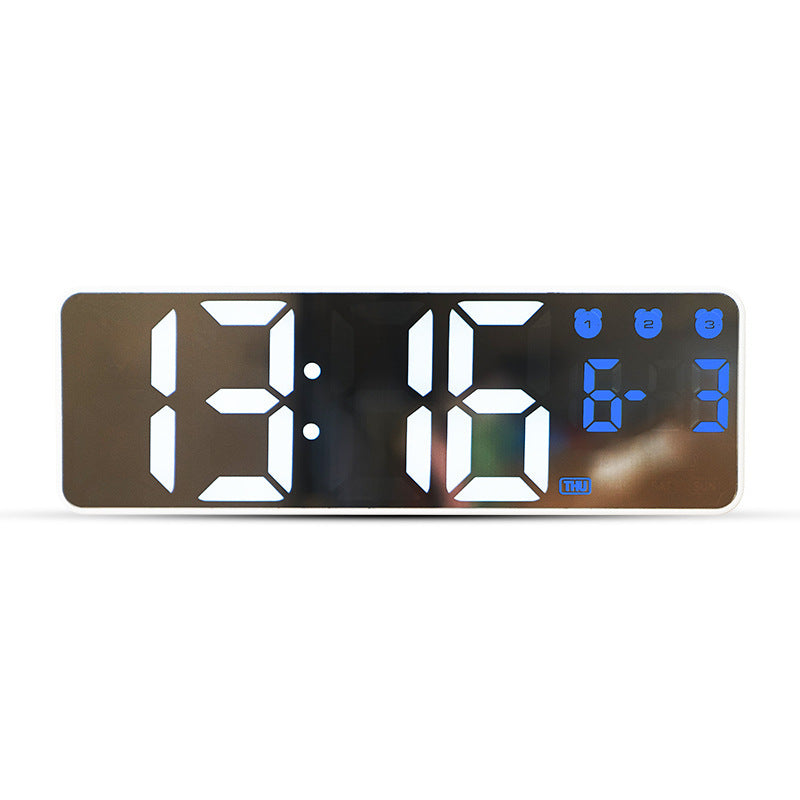 Digital watch with large LED display and multiple alarm function