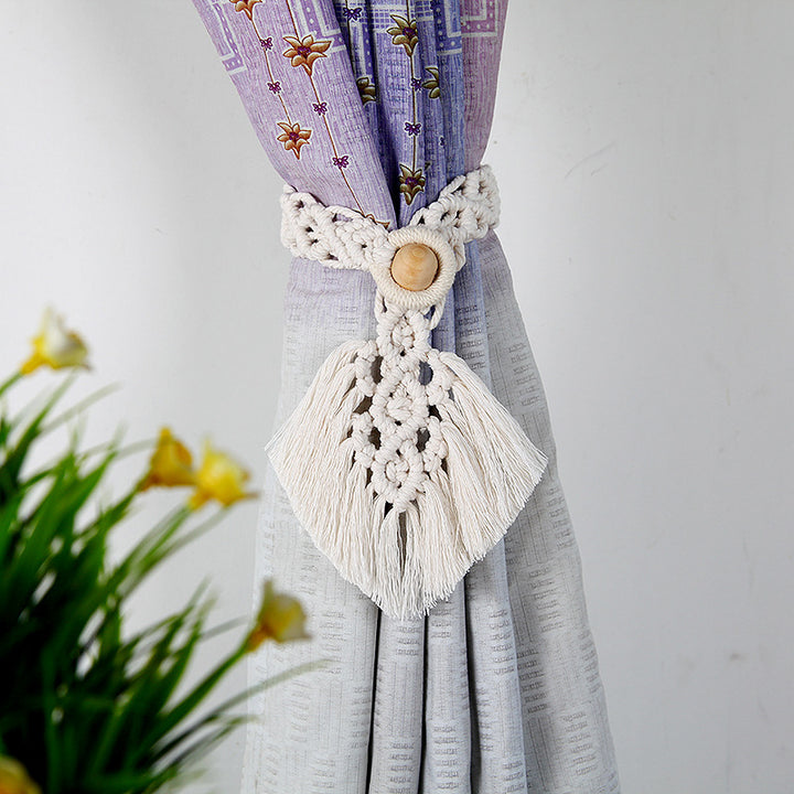 Macrame Curtain Tieback Holder