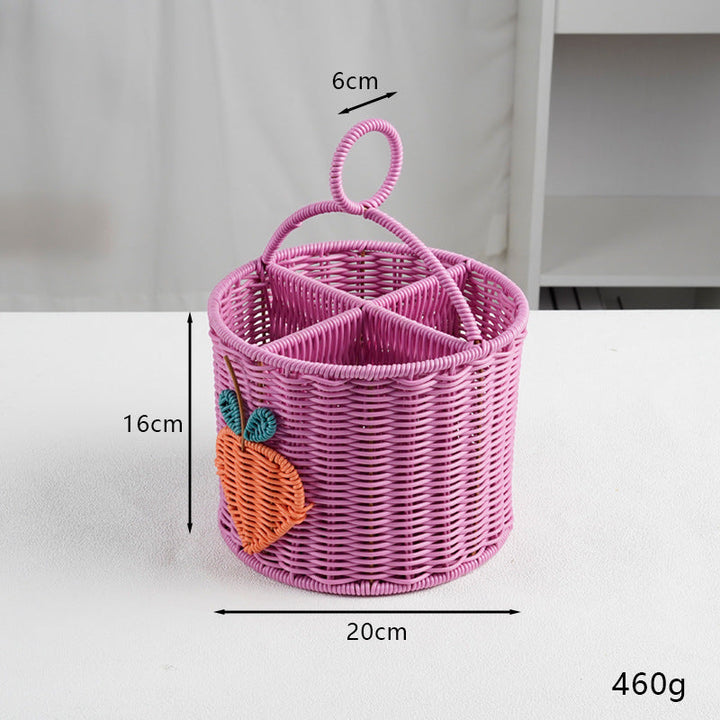 Multi-Compartment Decorative Organizer Basket