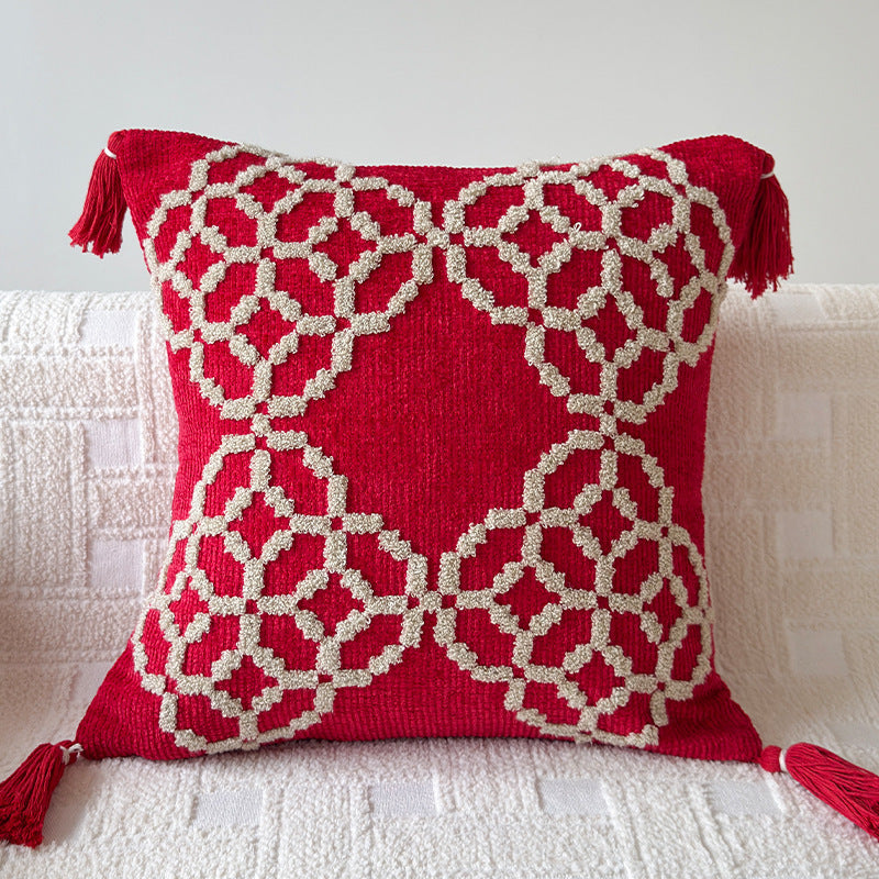Artistic Textured Throw Pillow