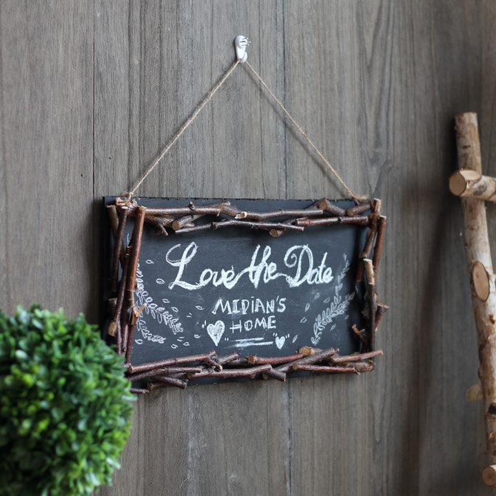 Decorative wall table with rustic frame