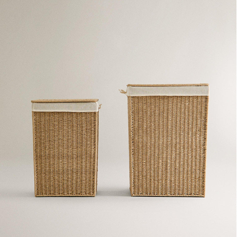 High-quality laundry basket made of natural wicker