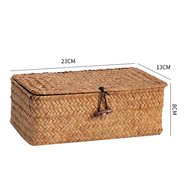 Handcrafted Rectangular Woven Storage Container