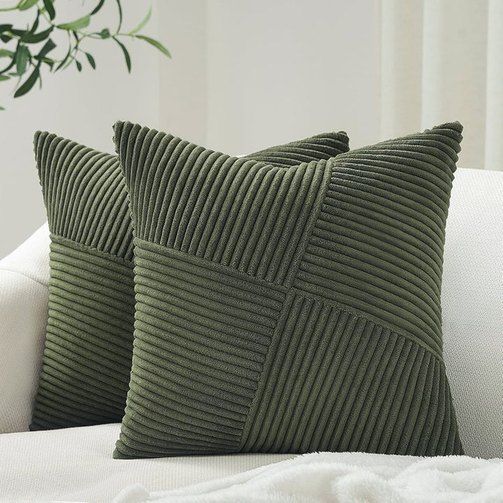Textured Ribbed Throw Pillow