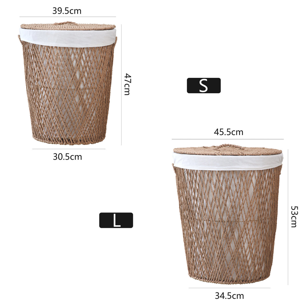 Decorative laundry basket with lid