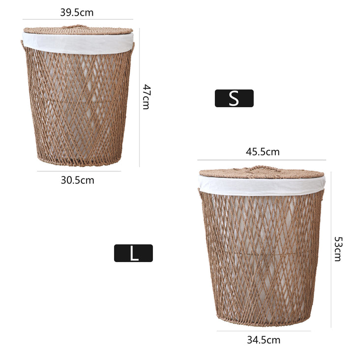 Decorative laundry basket with lid