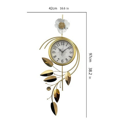Elegant Floral Wall Clock