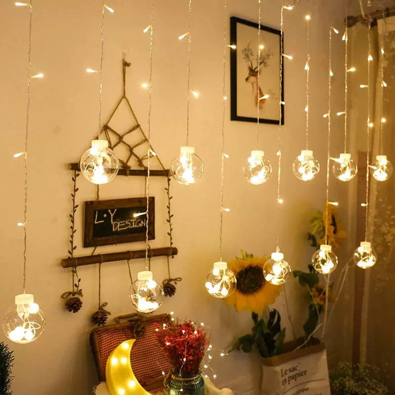 Hanging LED globe string lights