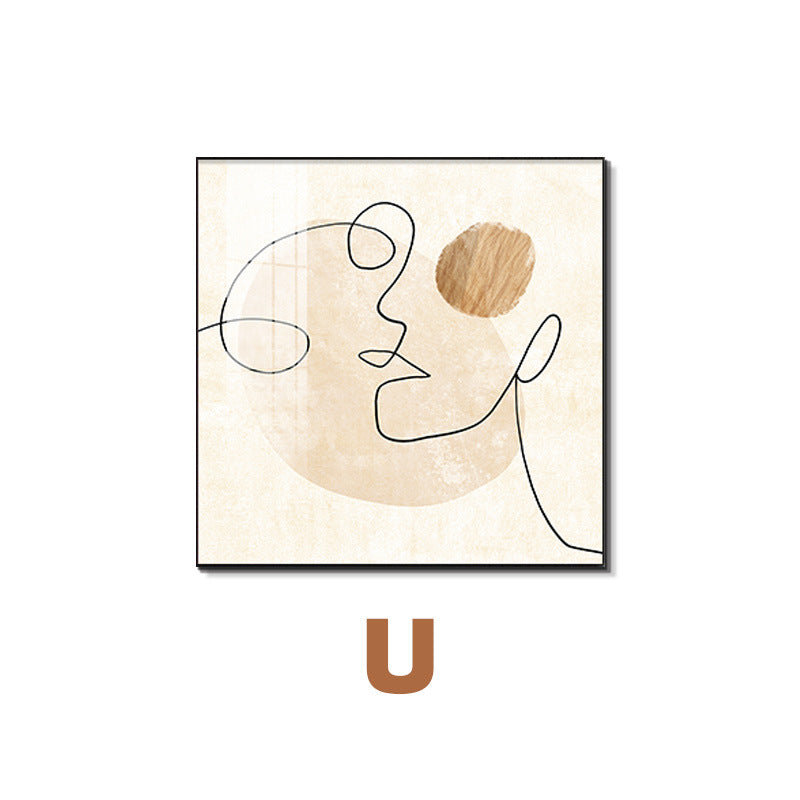Framed Abstract Botanical Line Art Print