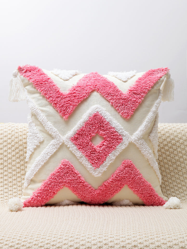 Geometric Patterned Macrame Cushion