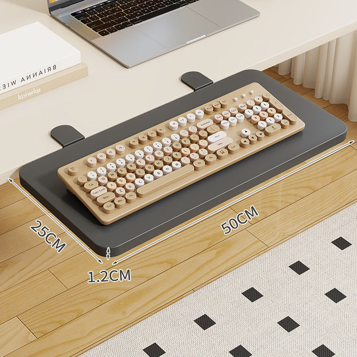 Clamp-On Foldable Bamboo Side Tray Table for Desk and Sofa