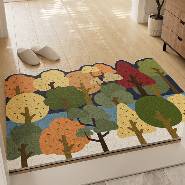 Forest-Themed Non-Slip Bath Mat