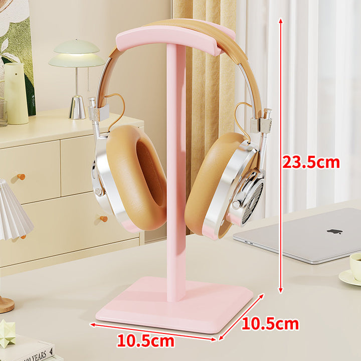 Minimalist Vertical Headphone Stand with Compact Weighted Base and Cushioned Arched Headrest