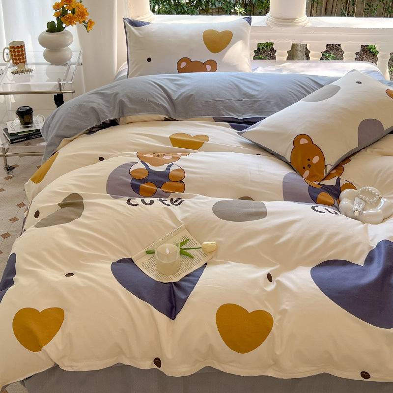 Modern Floral Pattern Duvet Cover Set