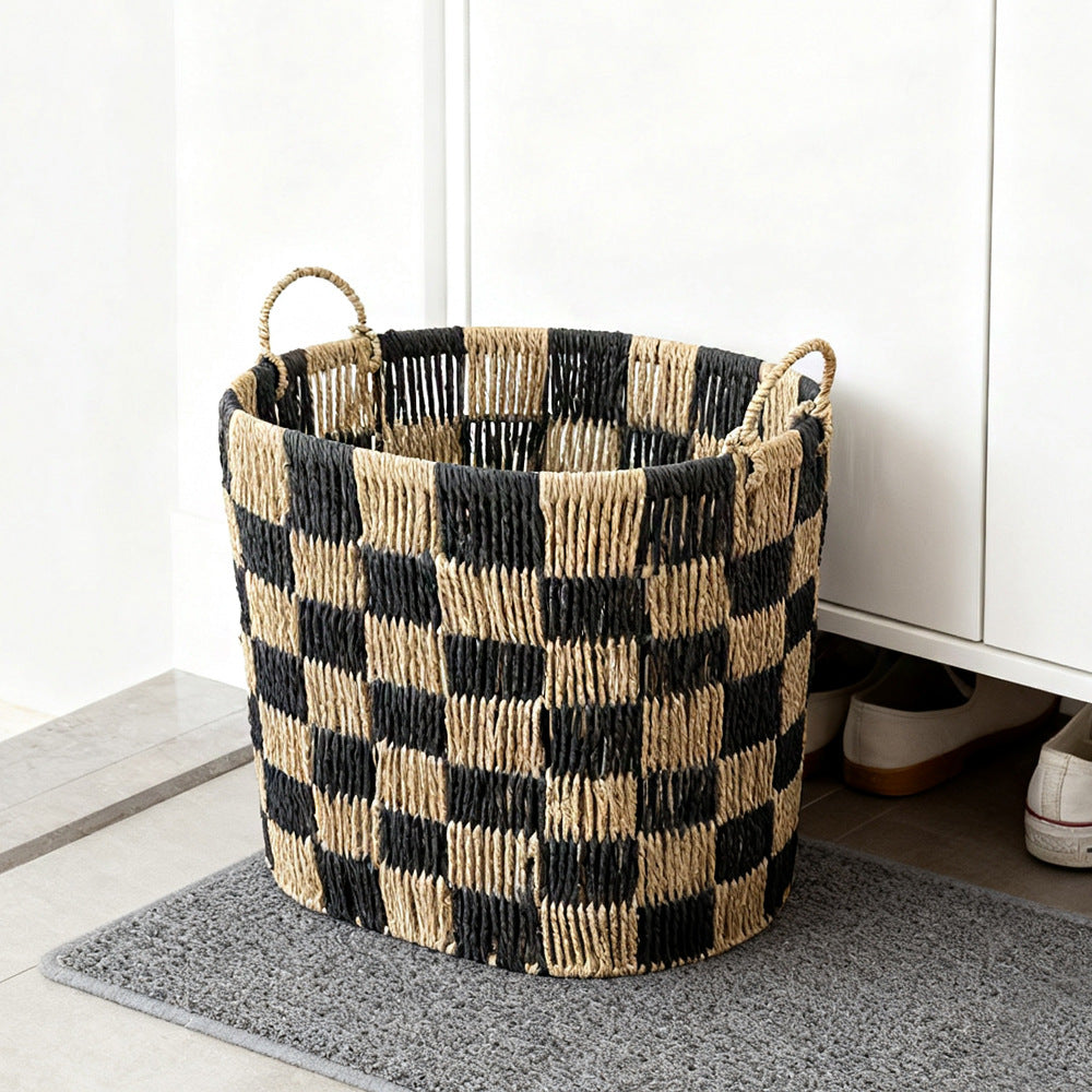 Stylish storage basket with handles