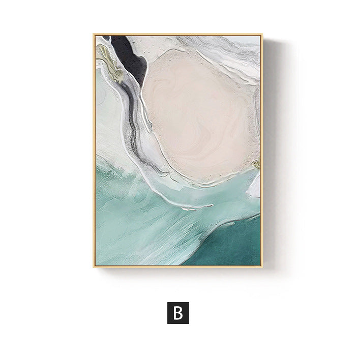 Abstract Ocean-Inspired Framed Wall Art