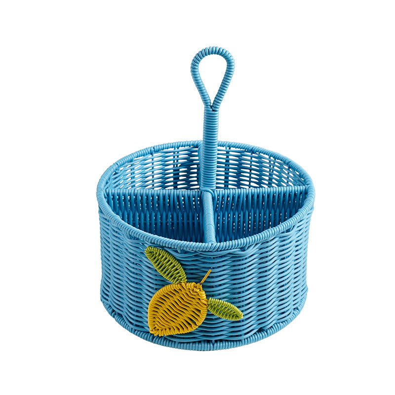 Handcrafted Woven Storage Basket with Handle