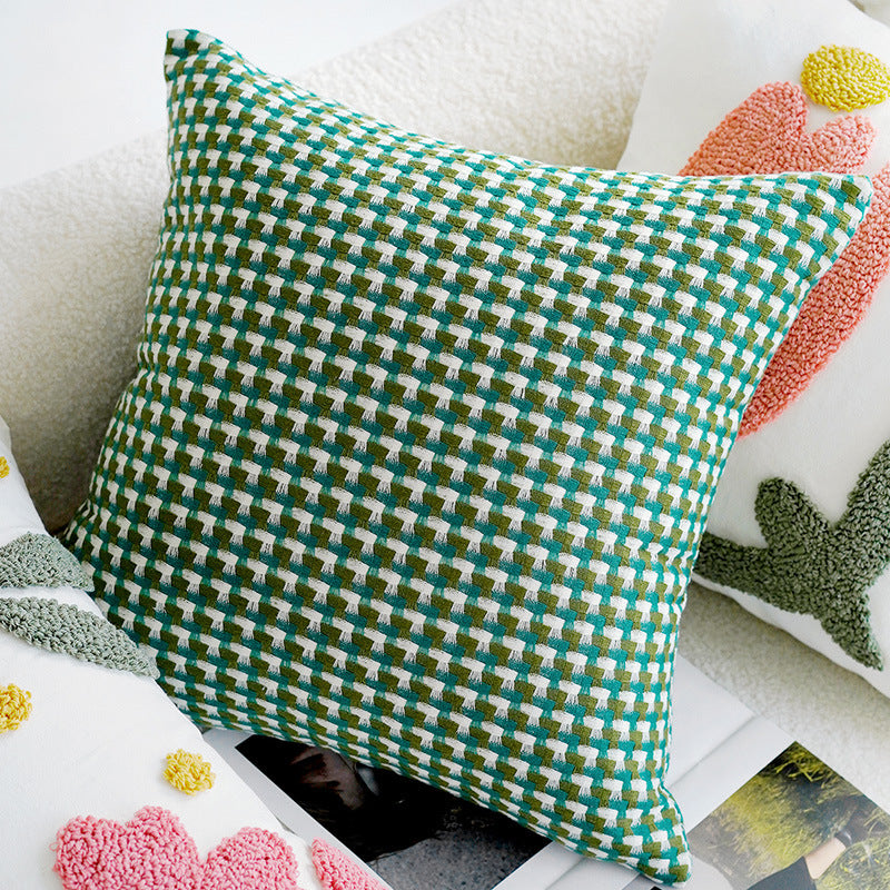 Embroidered Decorative Accent Pillow